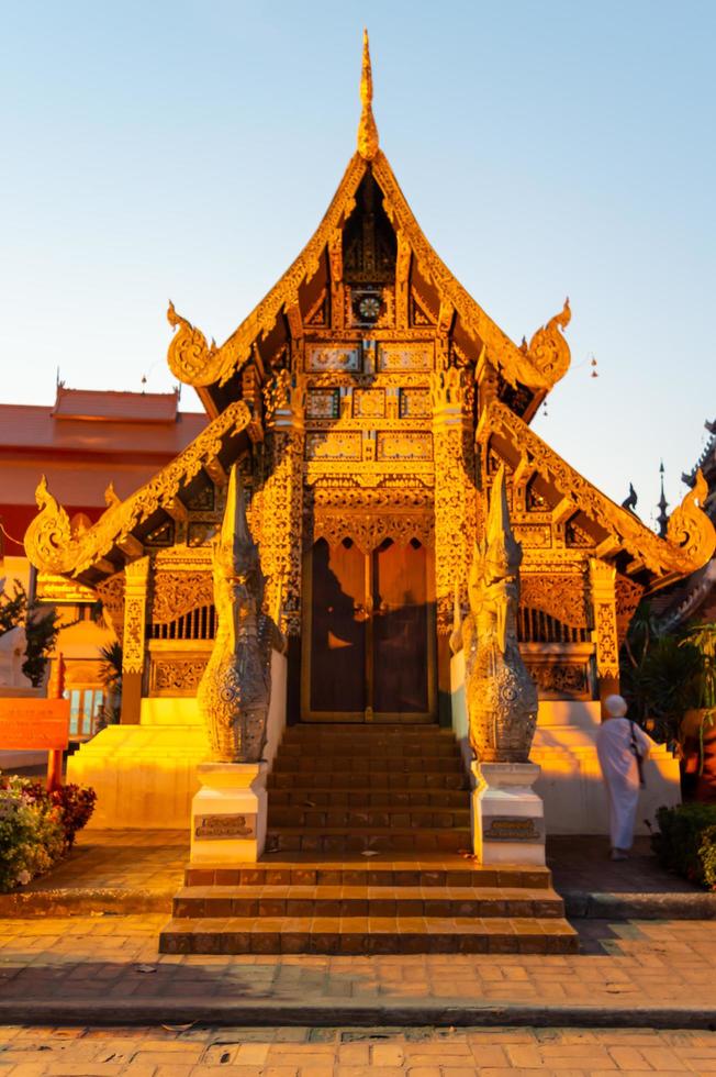 CHIANG MAI THAILAND10 JANUARY 2020Wat Chedi Luang templeBuilt during the reign of Phaya Saen Mueang King Rama VII of the Mangrai Dynasty.Expected to be built in the years B.E.1928  1945. photo