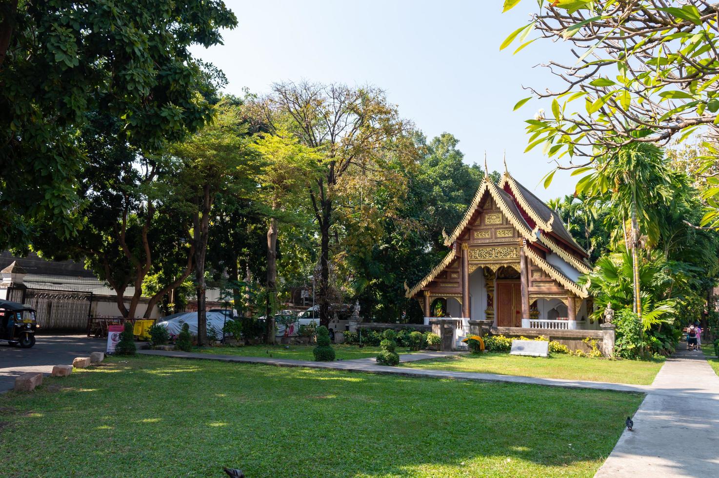 wat chiang man chiang mai tailandia 10 de enero de 2020 wat chiang man fue construido por mangrai 209 en be1297. fue el primer templo en chiang mai la ubicación de la fortaleza wiang nop buria del pueblo lawa. foto