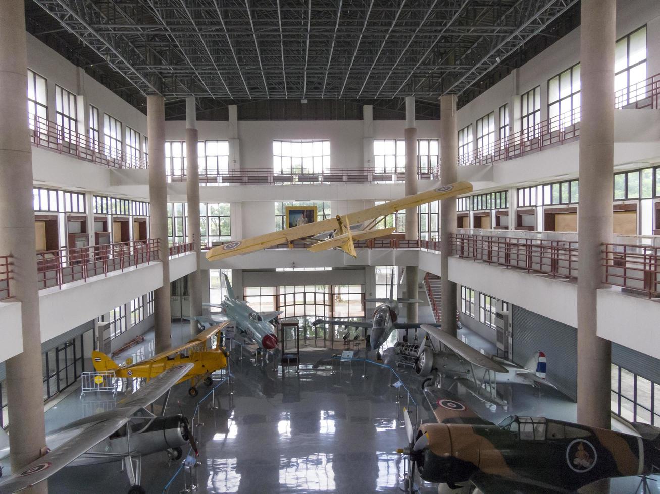 Royal Thai Air Force Museum BANGKOKTHAILAND18 AUGUST 2018 Inside the building show the plane for learning. on18 AUGUST 2018 in Thailand. photo