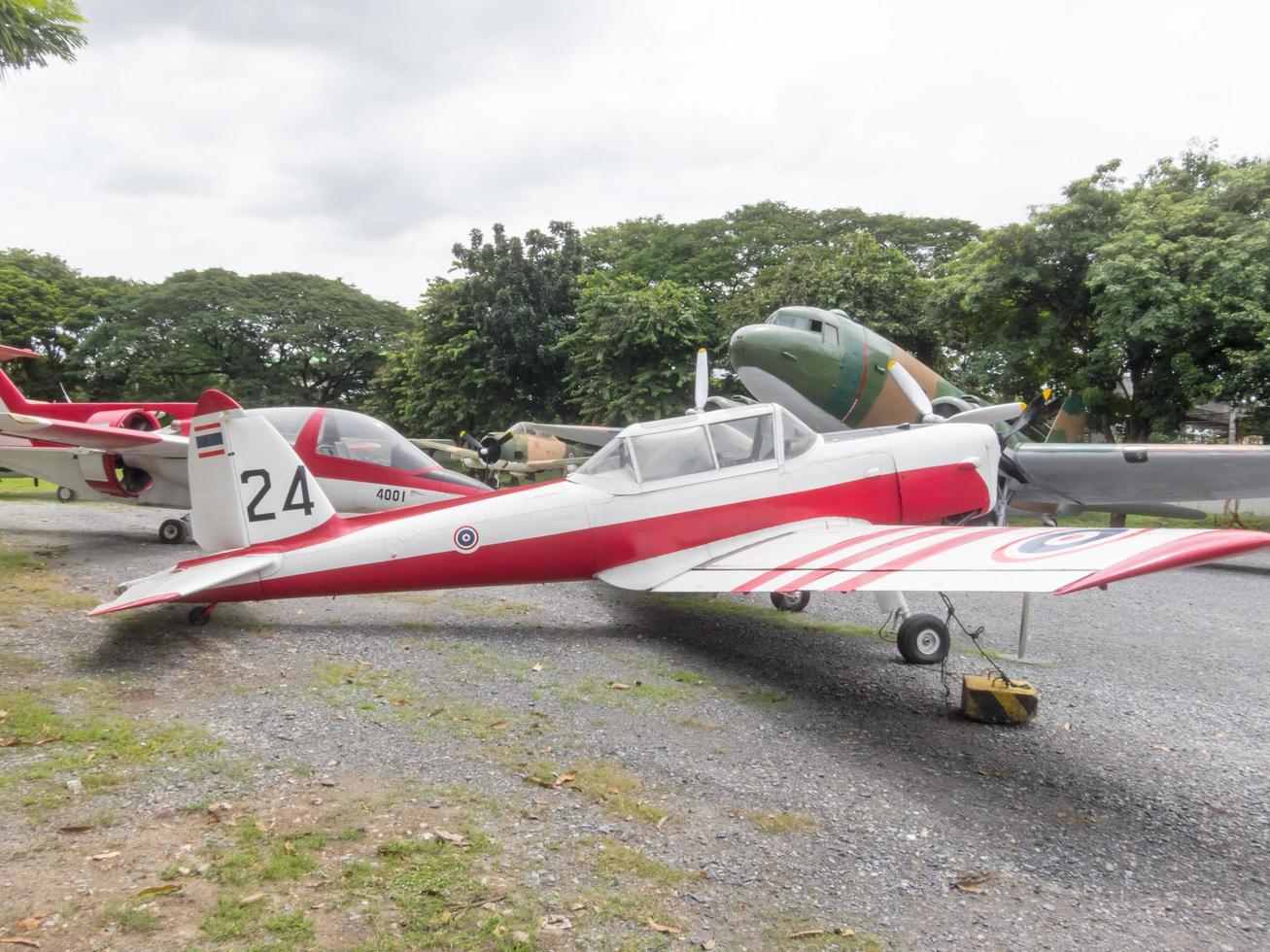 Royal Thai Air Force Museum BANGKOKTHAILAND18 AUGUST 2018 The exterior of the aircraft has many large aircraft. To learn more closely. on18 AUGUST 2018 in Thailand. photo