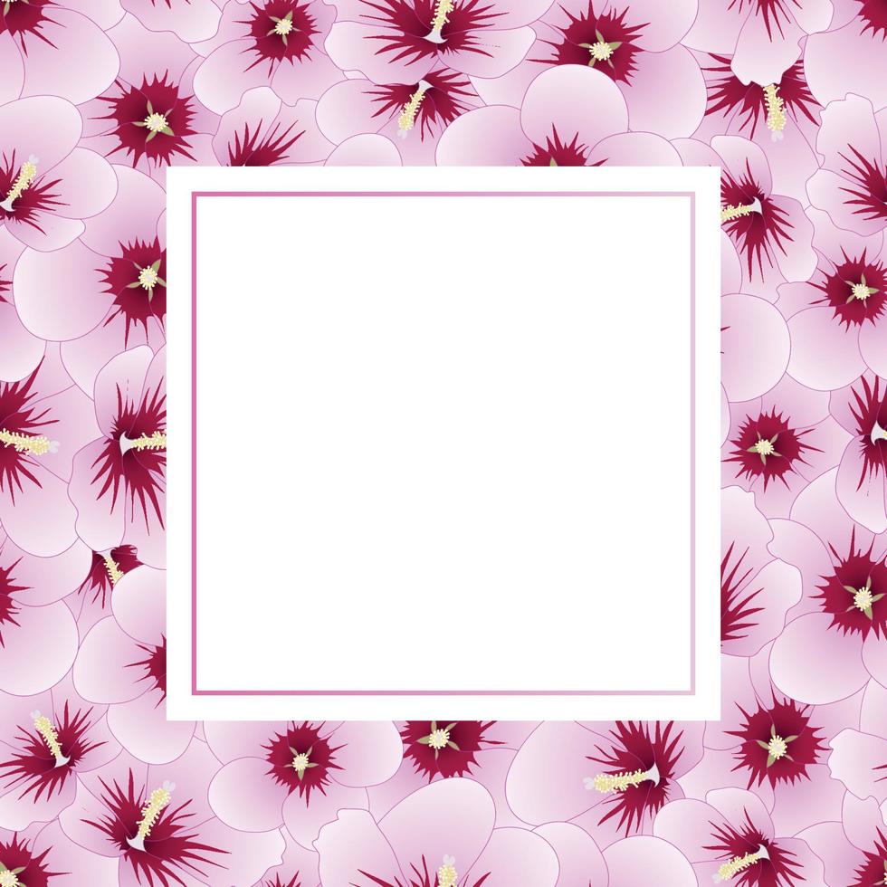 Hibiscus syriacus - Rose of Sharon Banner Card vector