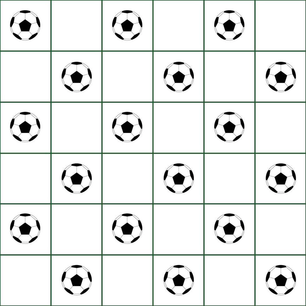 Football Ball Dark Green Grid White Background vector