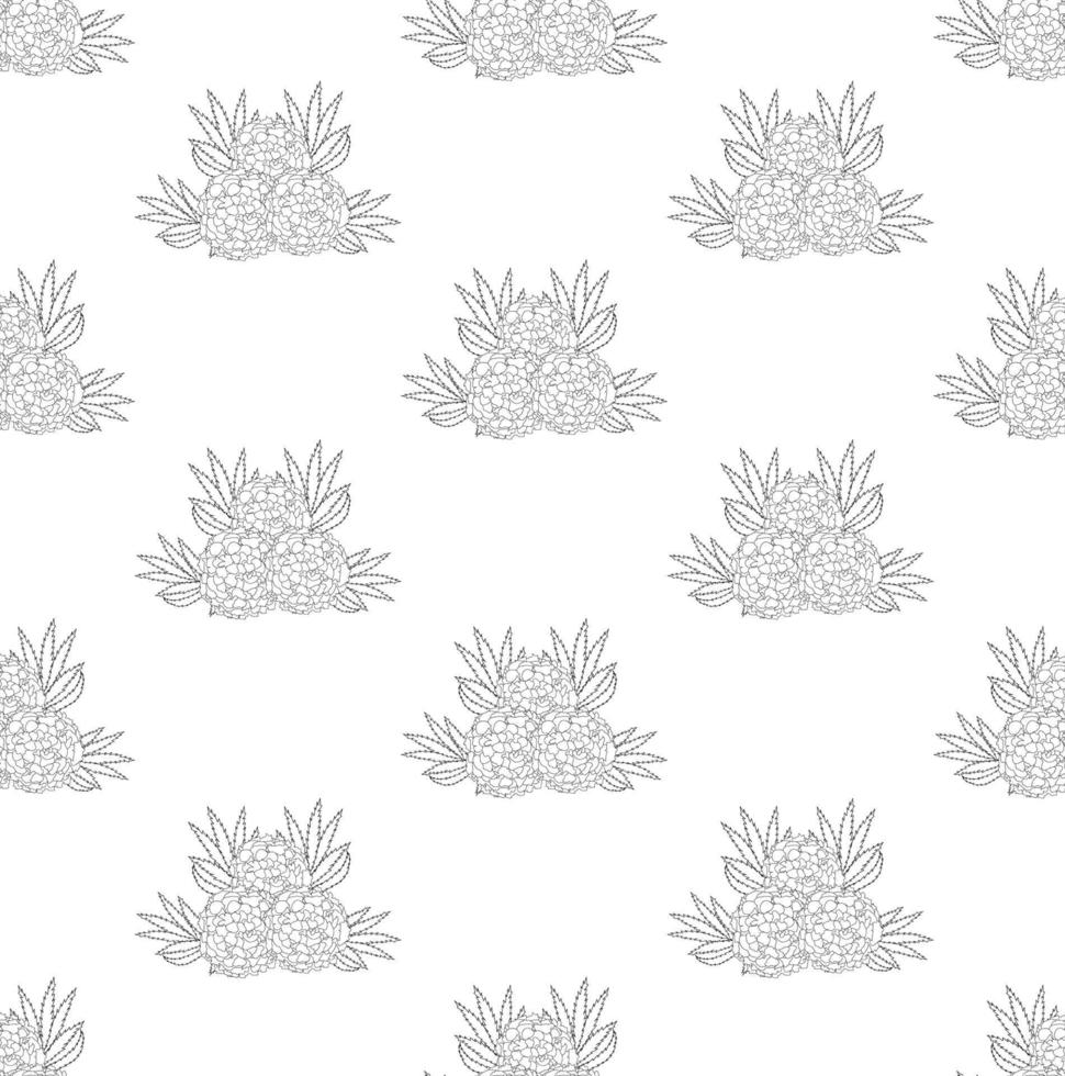 Marigold Seamless on White Background vector