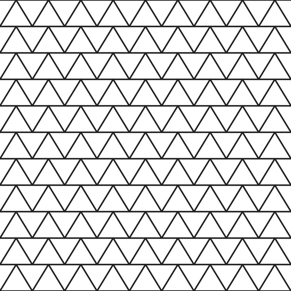 Black Triangle Japanese Seamless on White Background. Vector Illustration