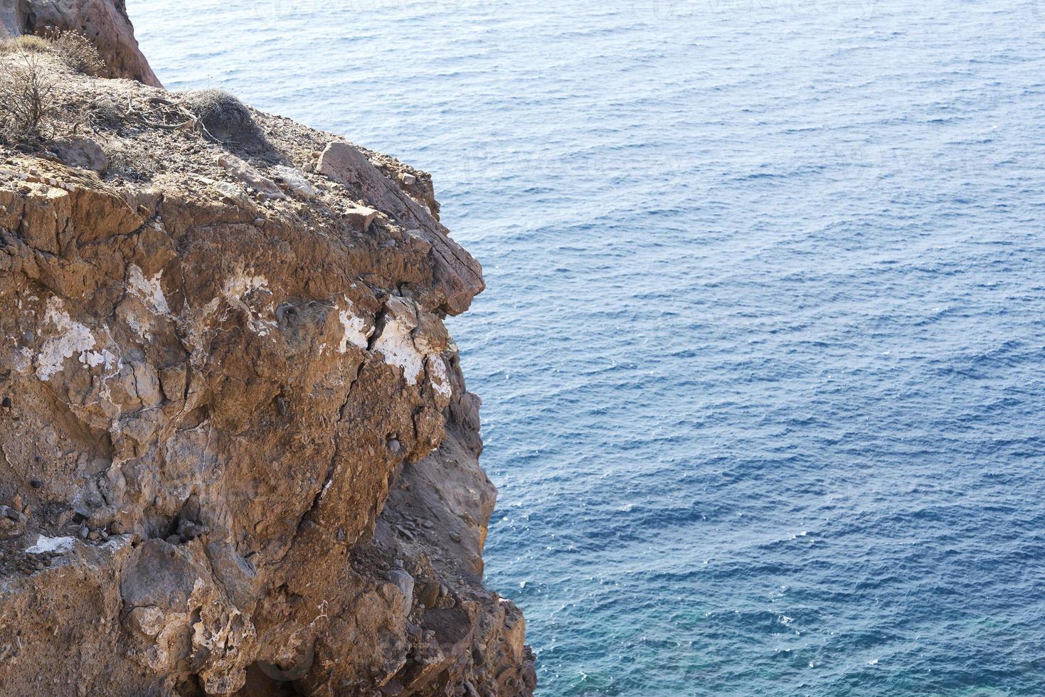 Sweeping landscape overlooking the island of Santorini, Greece photo