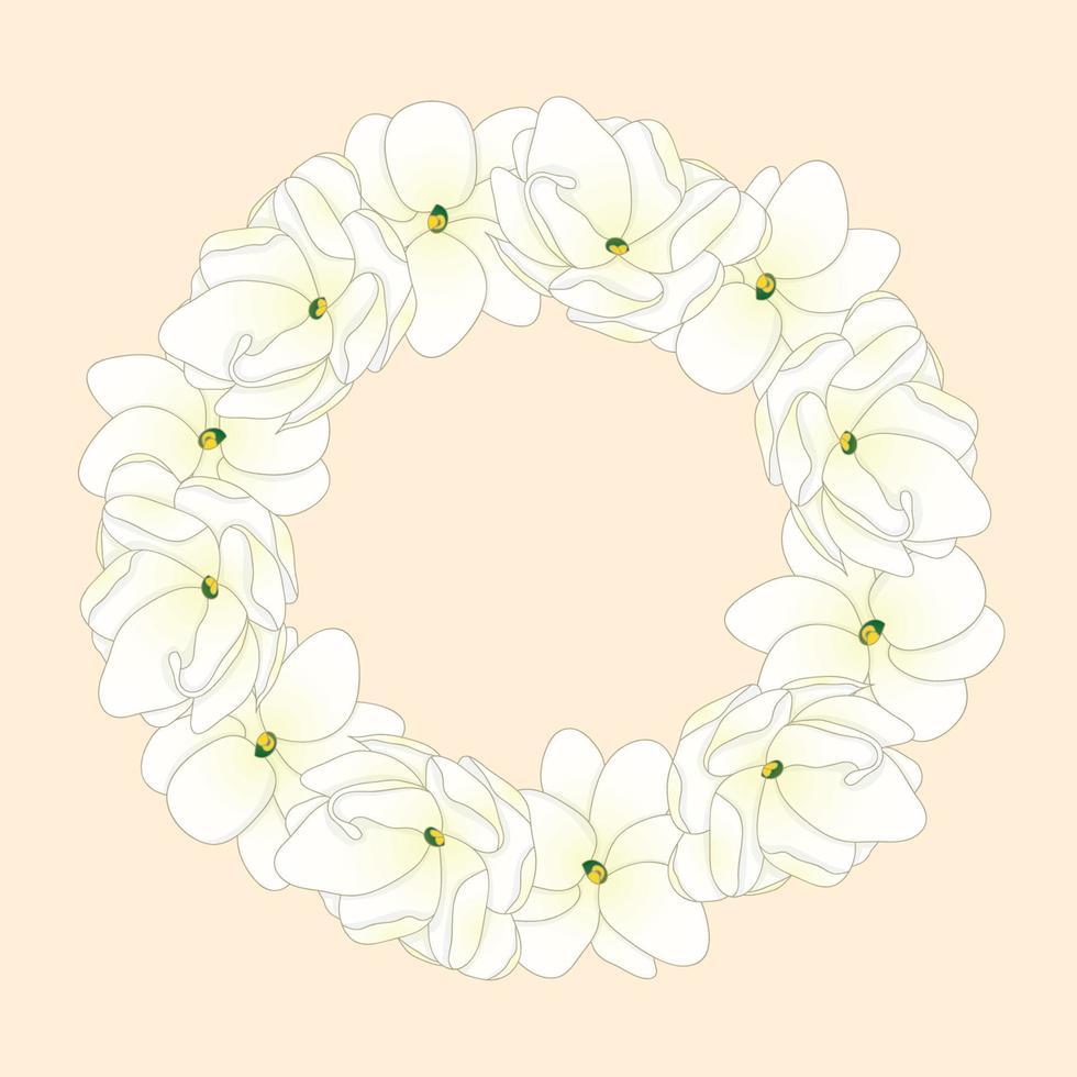 Arabian Jasmine Wreath vector