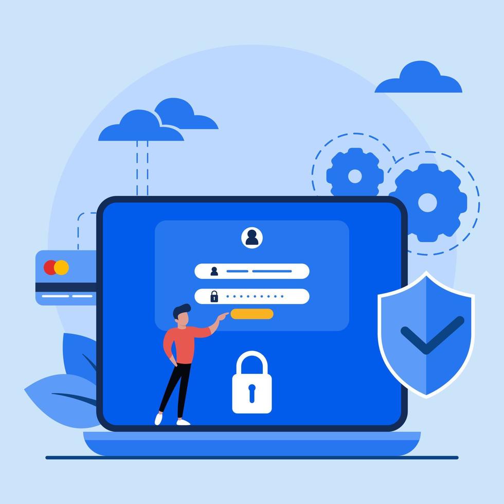 Cyber Data Security Online Concept vector