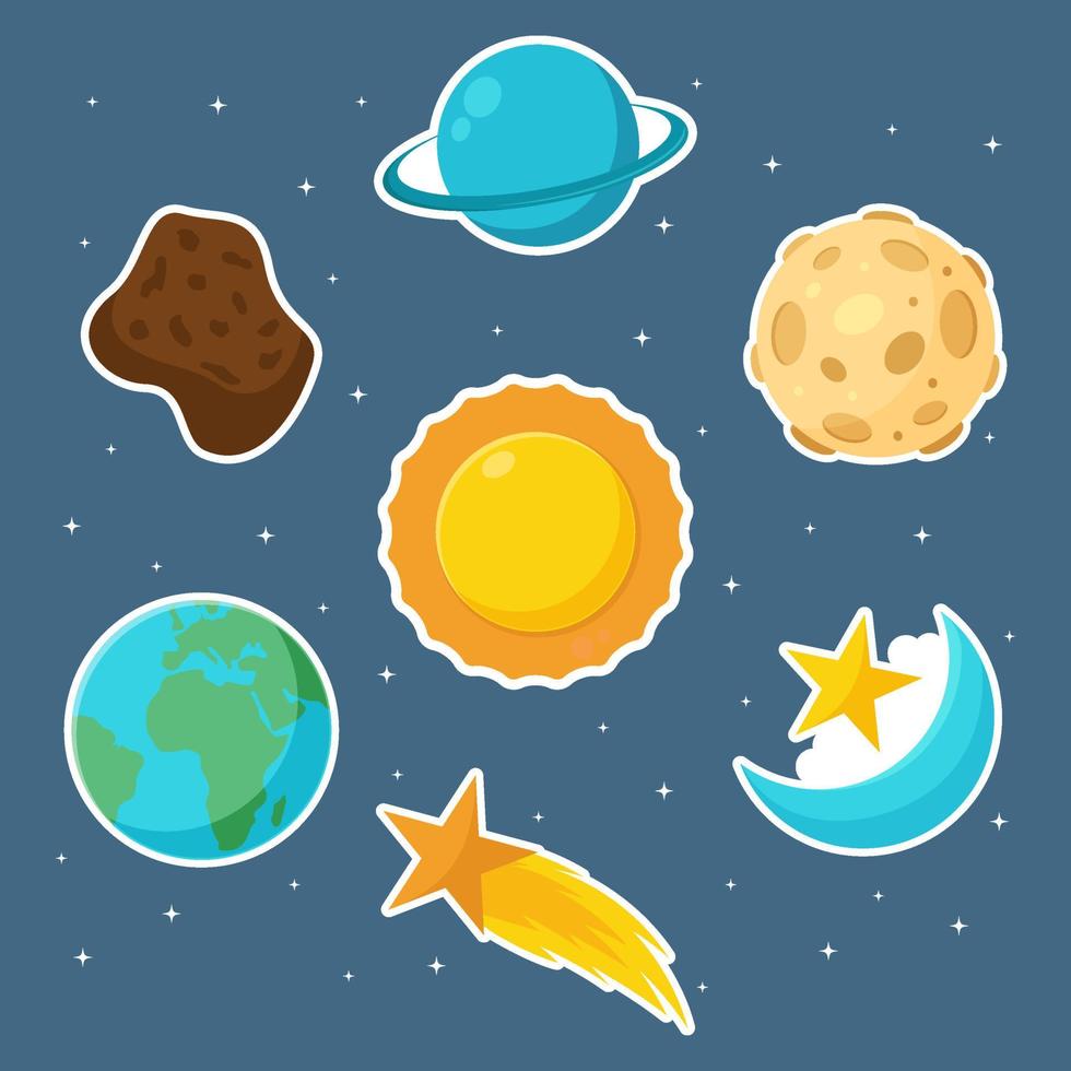 Celestial Bodies Icon Collection vector