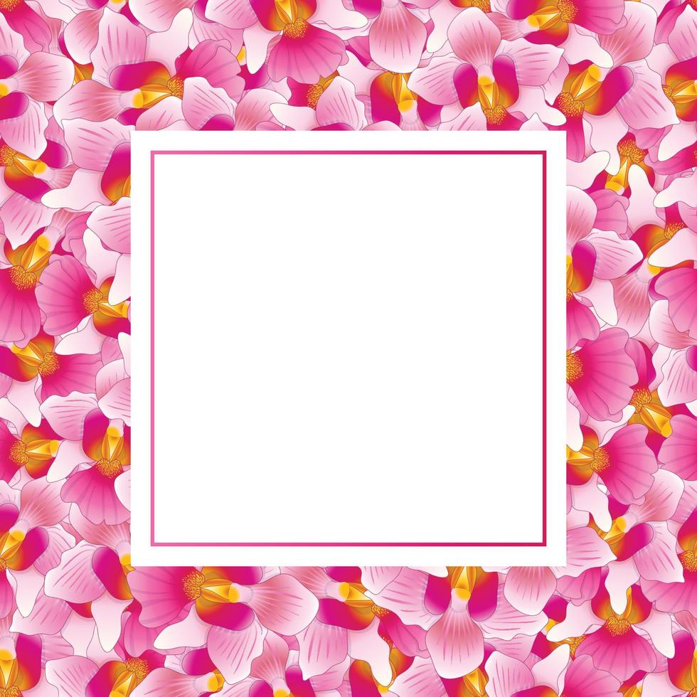 Pink Vanda Miss Joaquim Orchid Banner Card vector