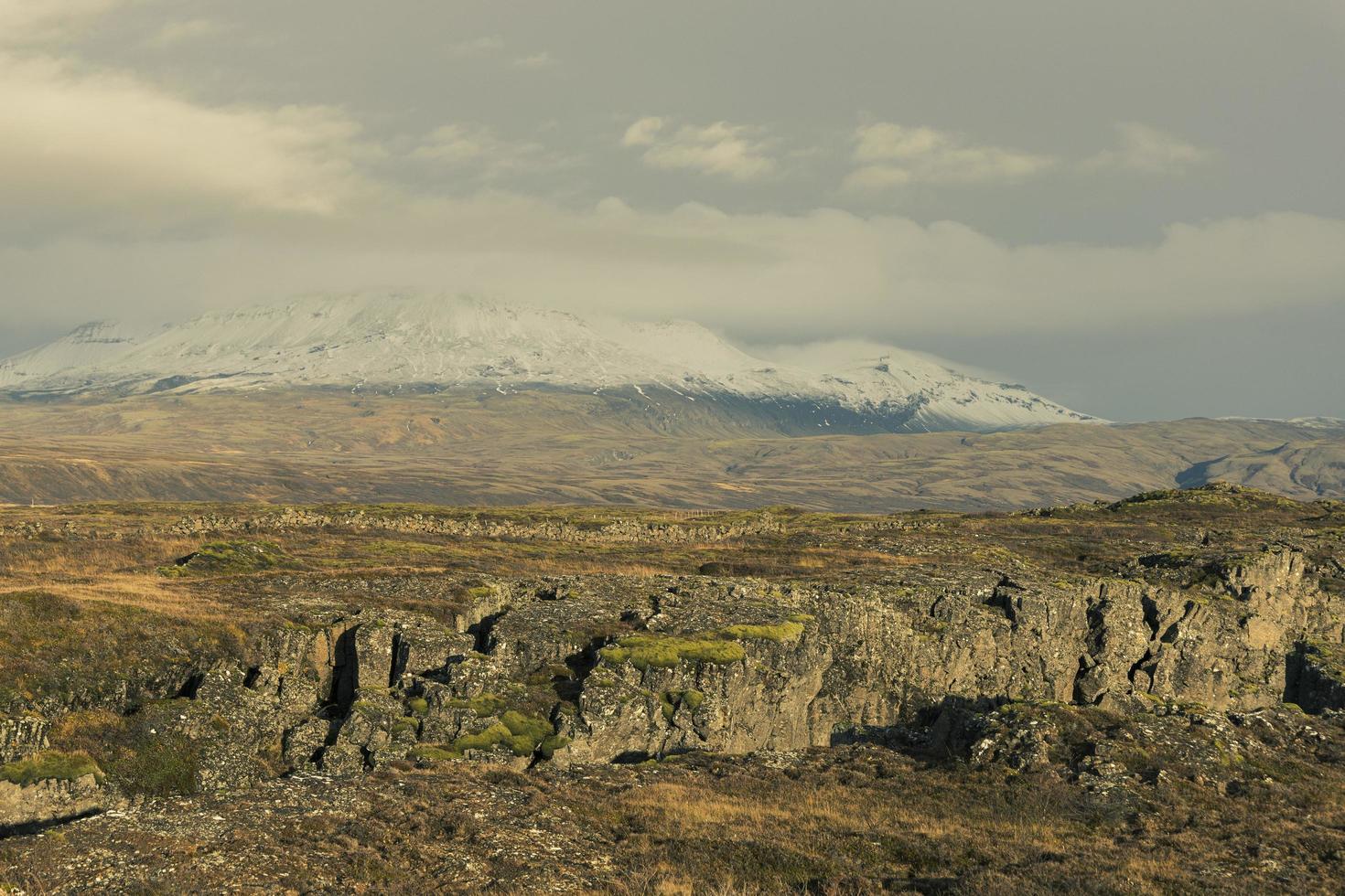 Mountains near Bifrost in Iceland photo