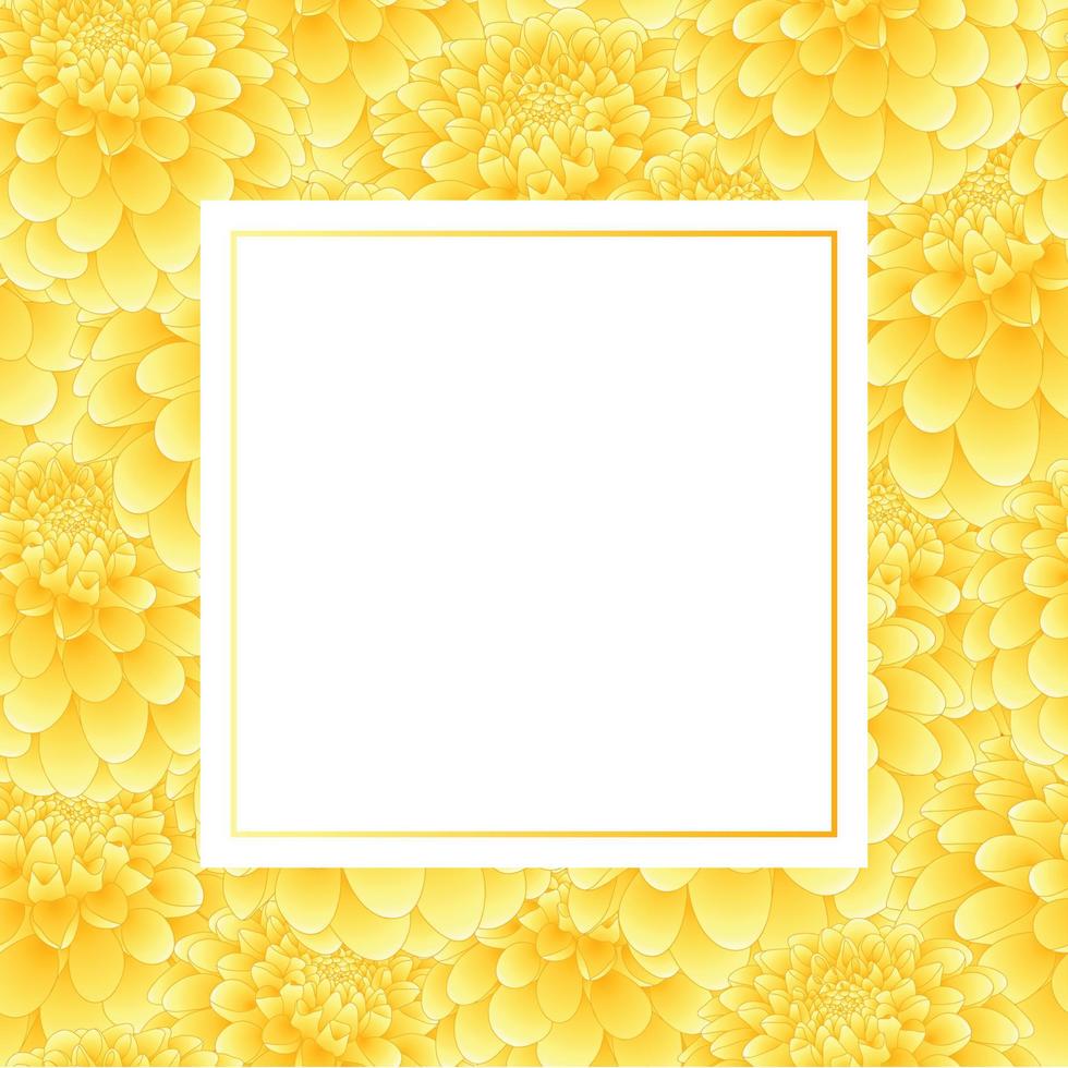 Yellow Dahlia Banner Card vector