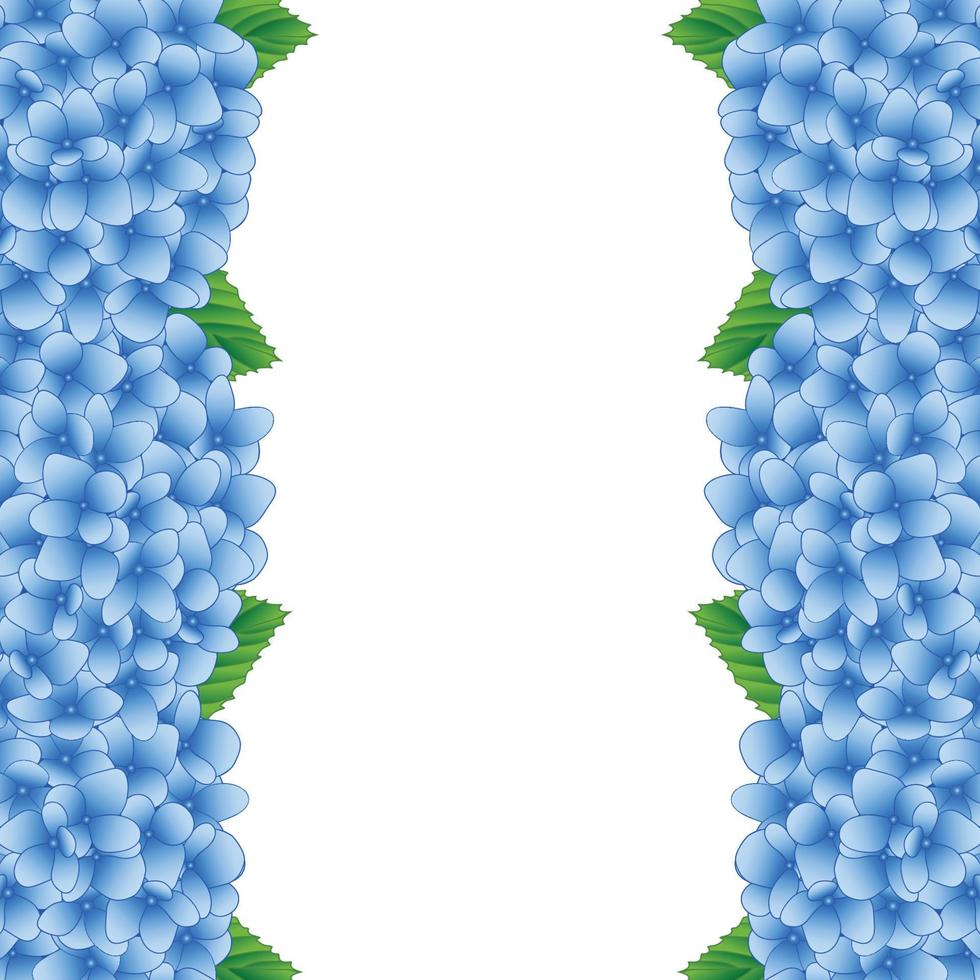 Blue Hydrangea Flower Border 5125723 Vector Art at Vecteezy