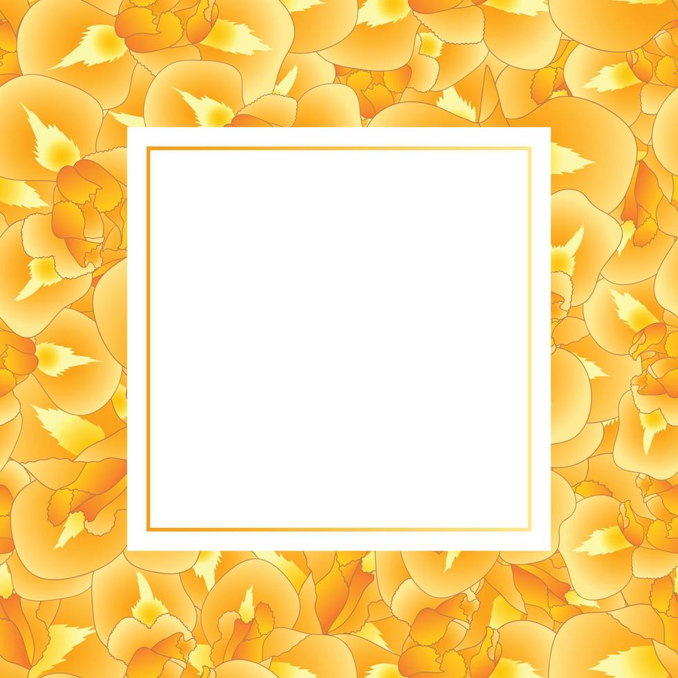 Orange Iris Flower Banner Card vector