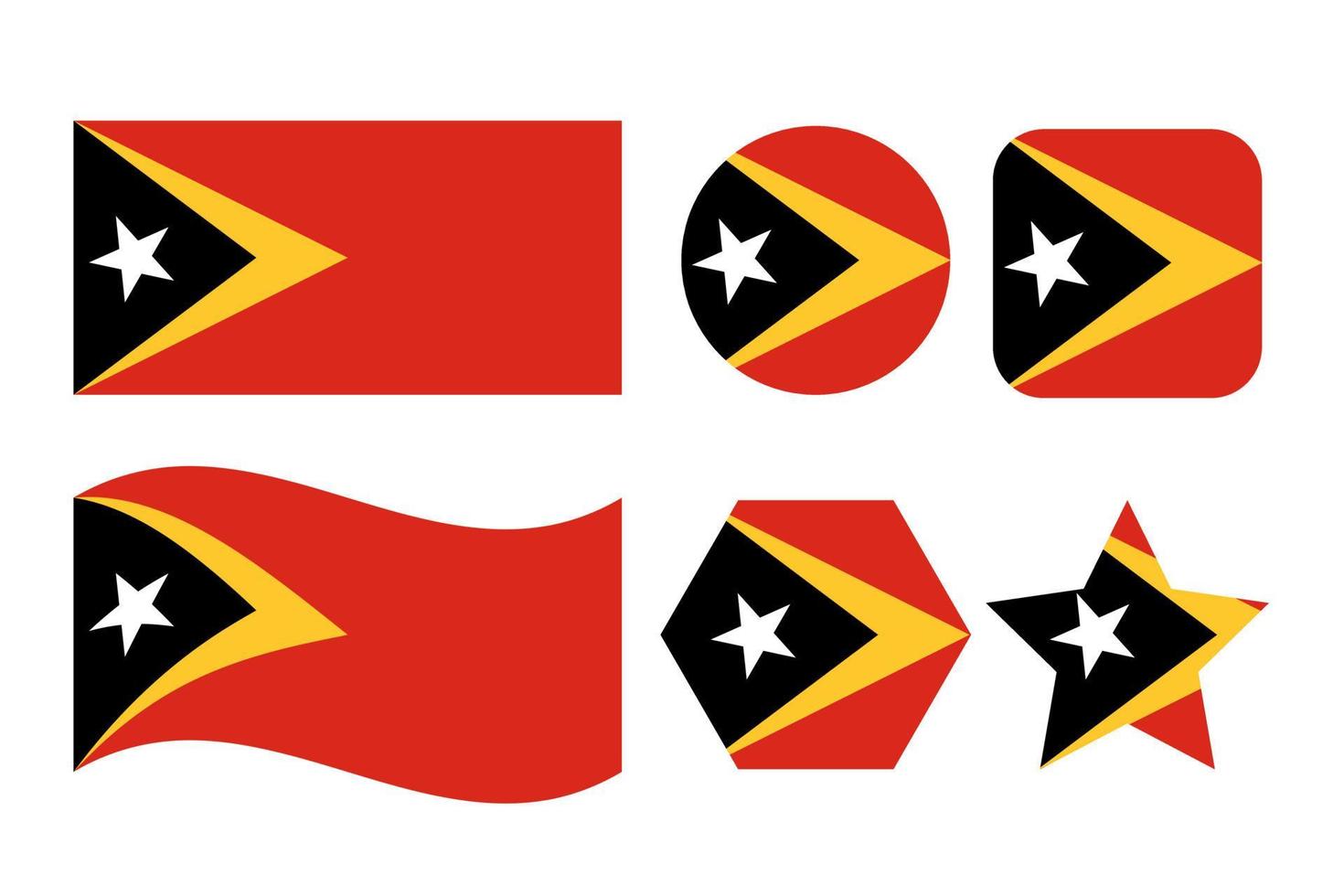 East Timor flag simple illustration for independence day or election vector