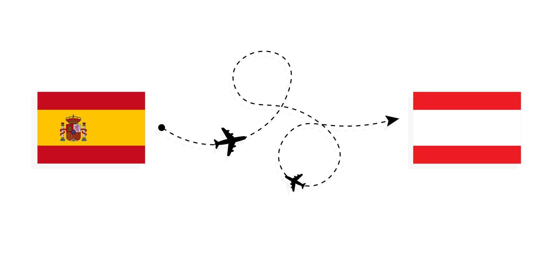 vuelo y viaje desde españa a líbano por concepto de viaje en avión de pasajeros vector