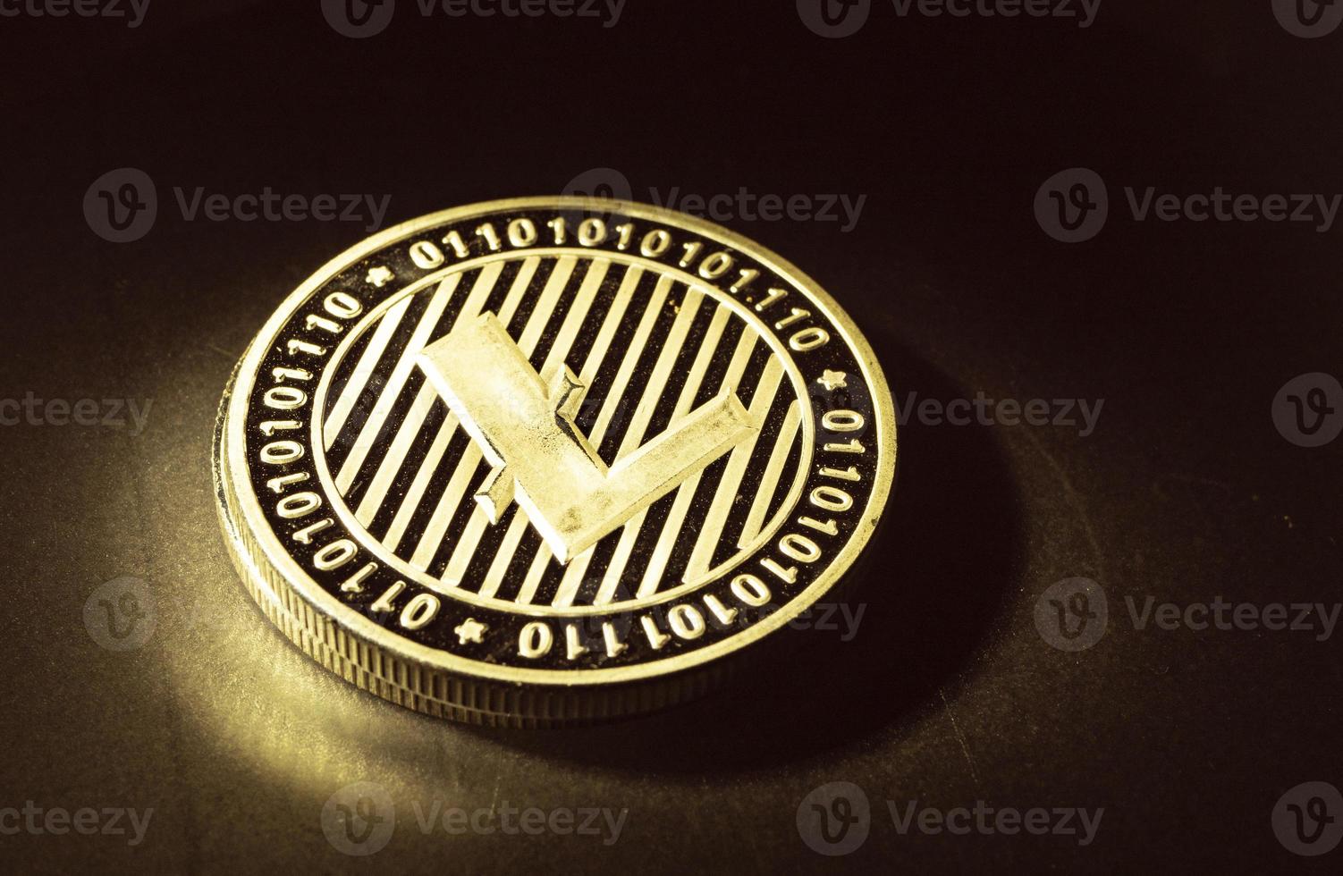 Litecoin digital cryptocurrency coin photo