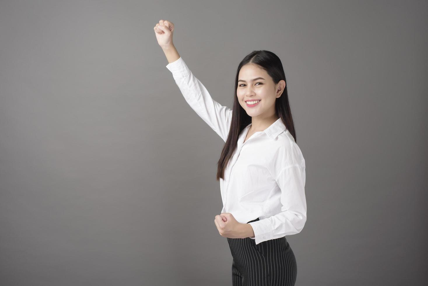 Beautiful confident successful woman portrait  in studio photo