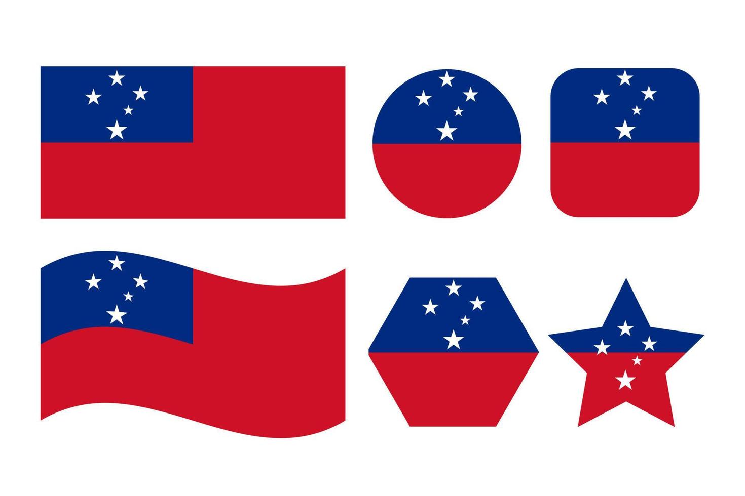 Samoa flag simple illustration for independence day or election vector