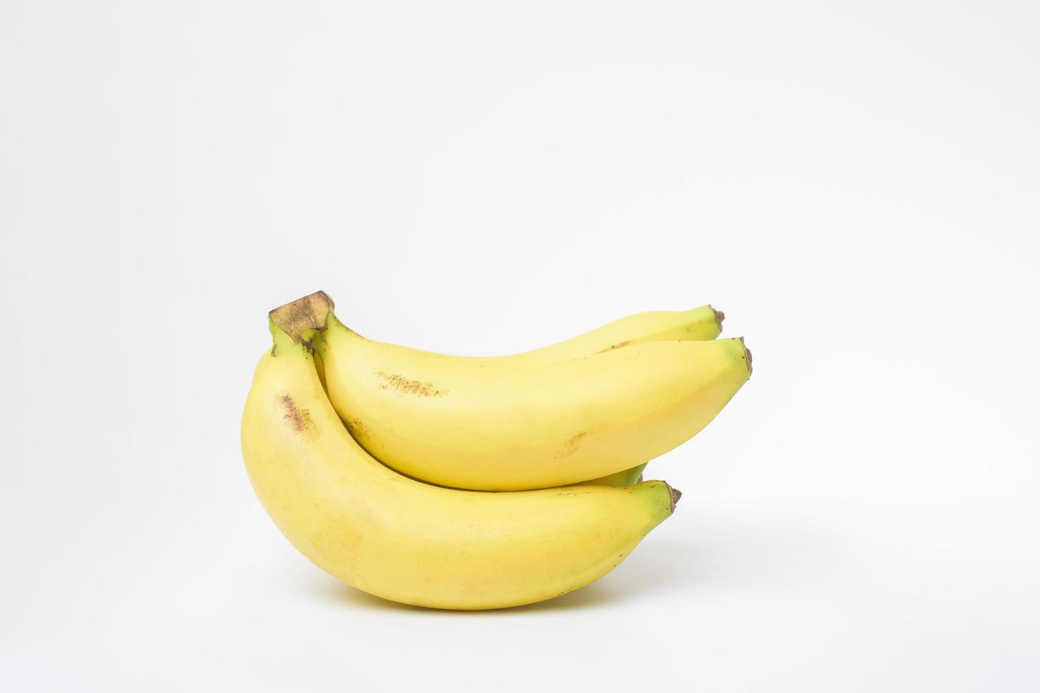 Banana on white background copy space photo