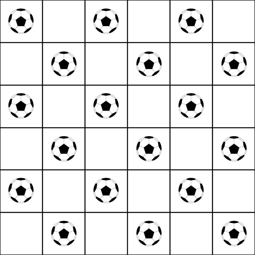 Football Ball Black Grid White Background vector