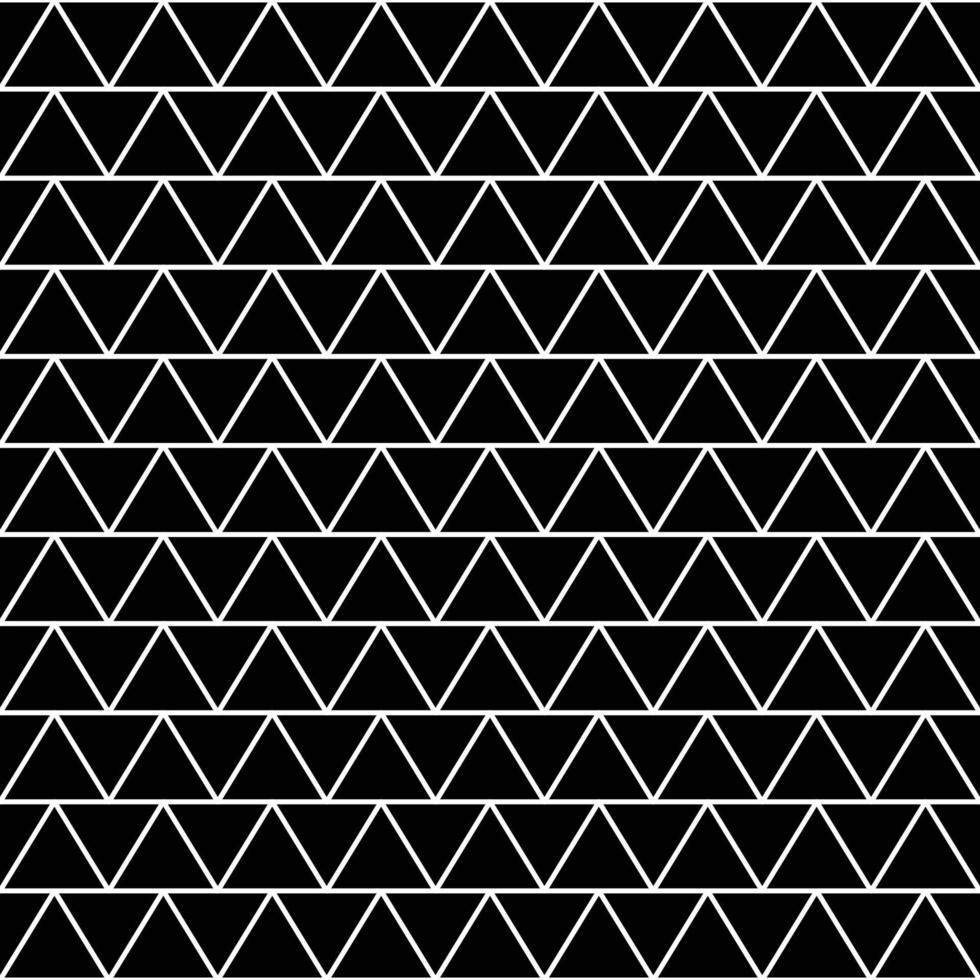 White Triangle Japanese Seamless on Black Background. Vector Illustration
