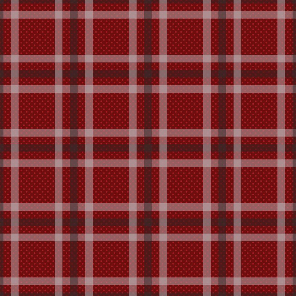 Red Tartan with White and Black Stripes Background vector