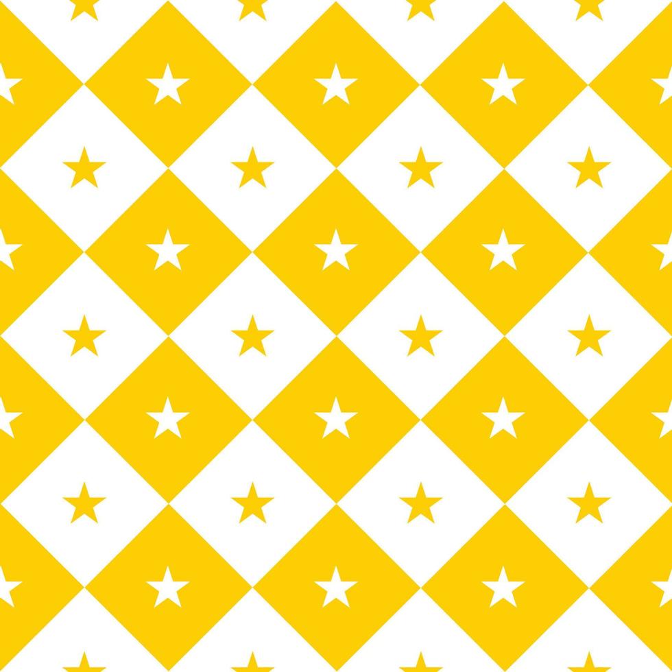 Star Yellow White Chess Board Diamond Background vector