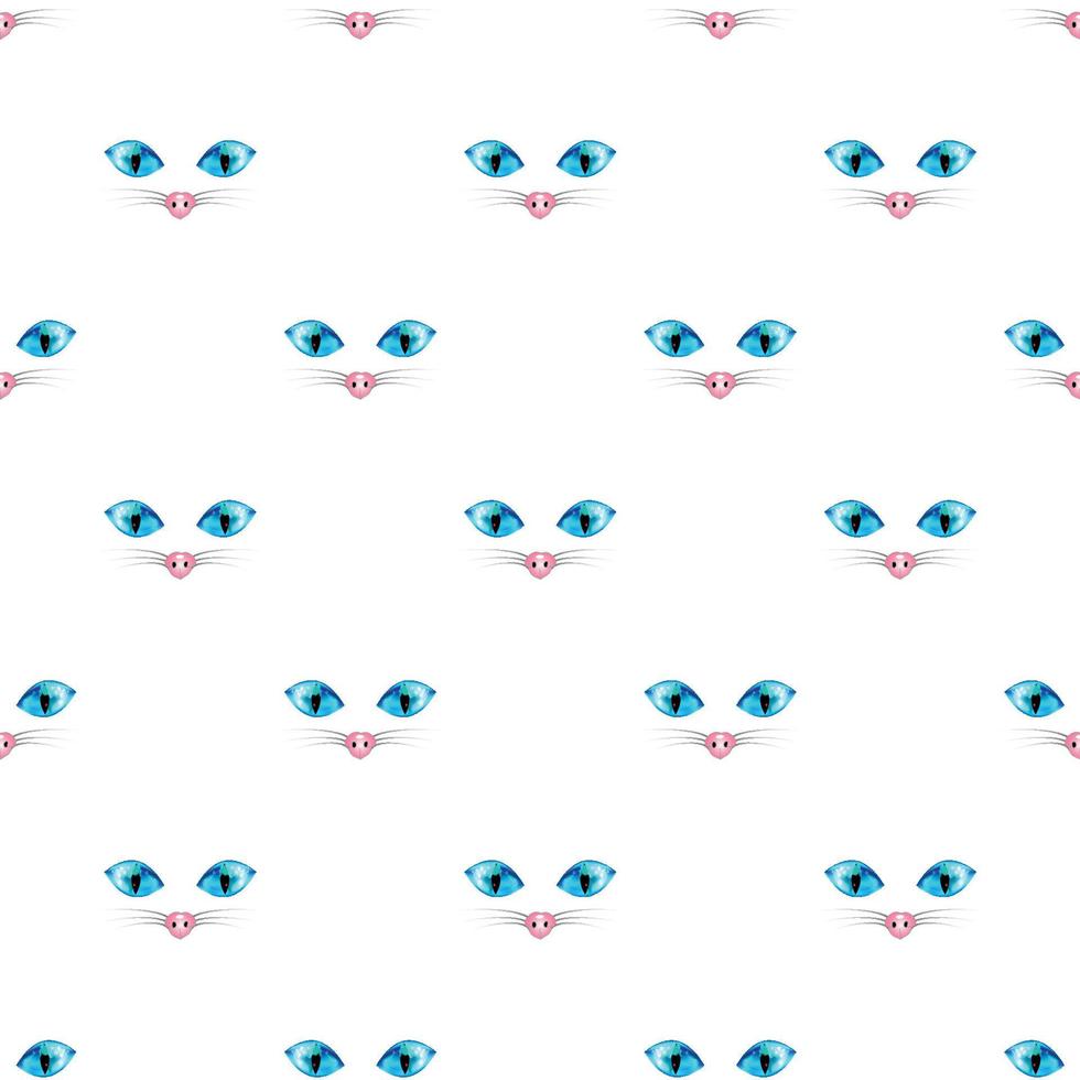 ojo de gato azul transparente sobre fondo blanco vector