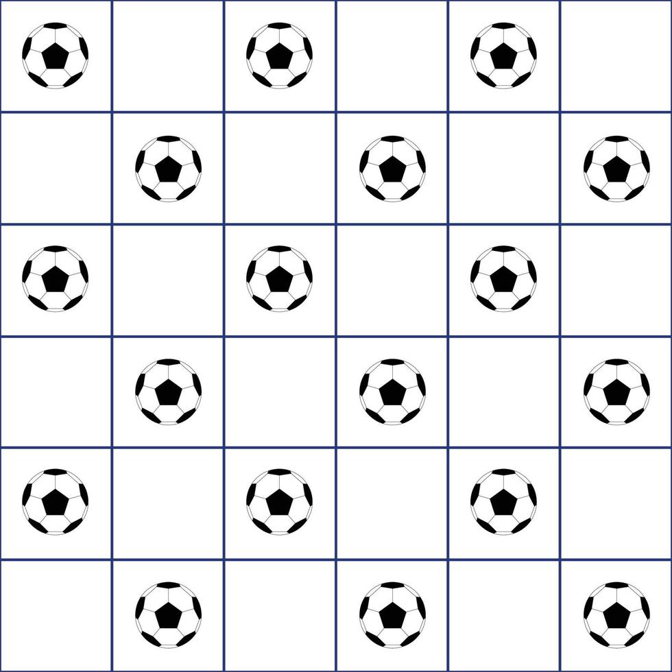 Football Ball Navy Blue Grid White Background vector
