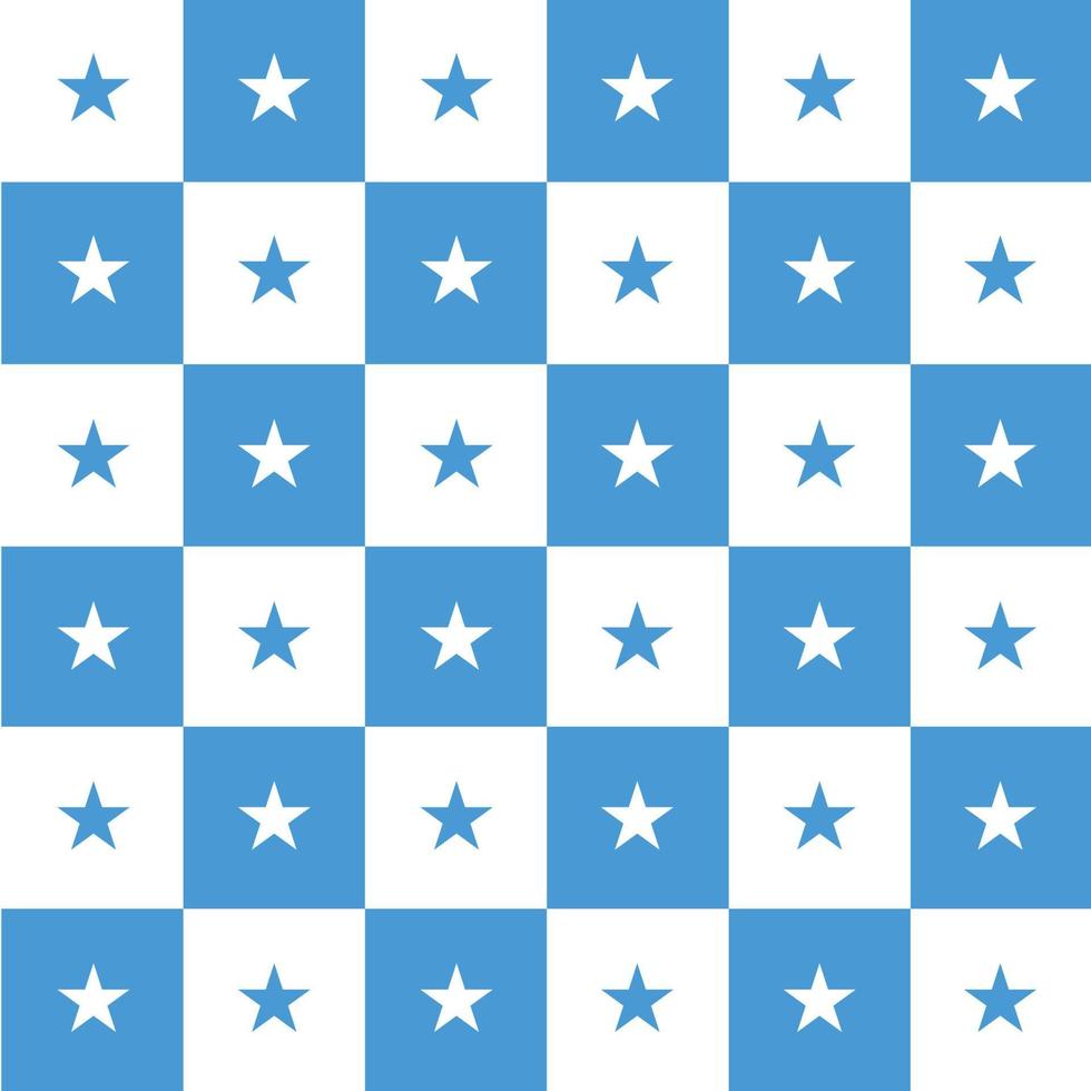 fondo de tablero de ajedrez blanco azul estrella vector