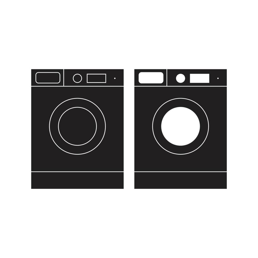 Washing Machine icon Washing Machine Flat Sign. vector