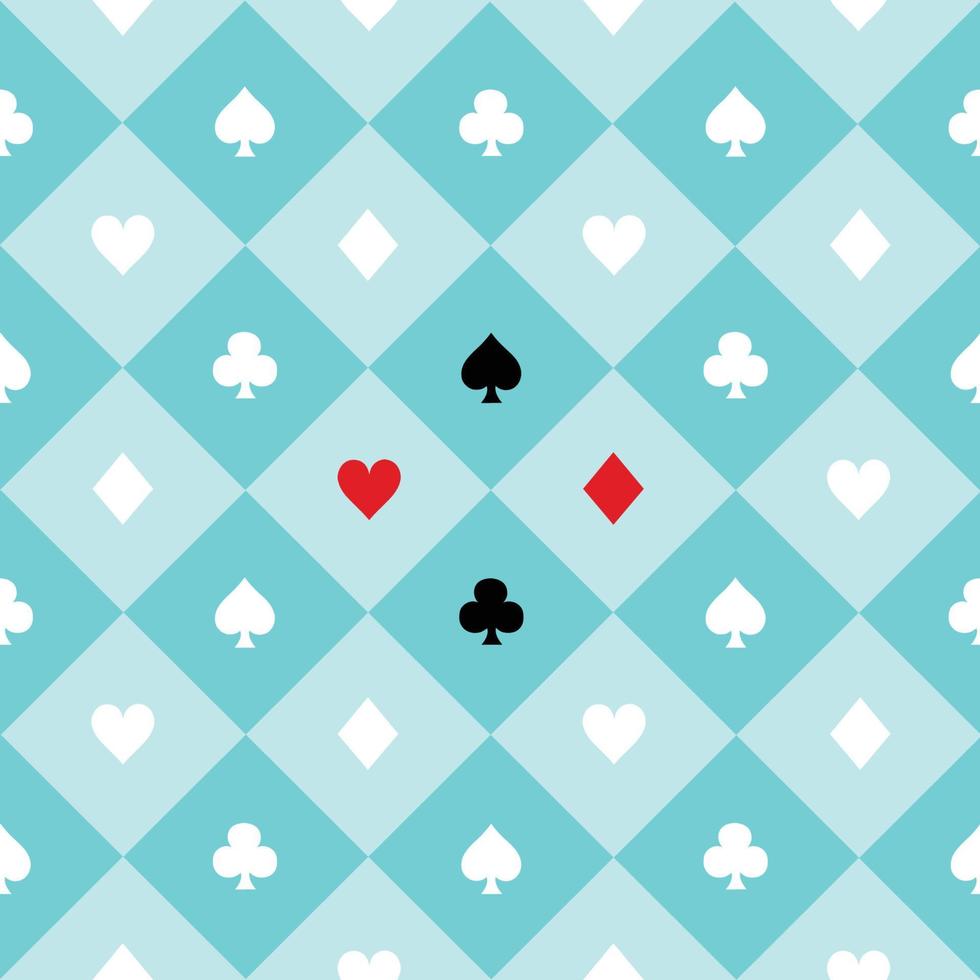 trajes de tarjeta azul aguamarina verde menta blanco tablero de ajedrez fondo de diamante vector