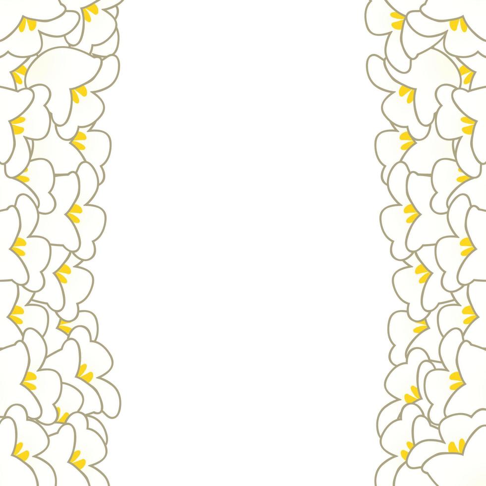 White Lily of the Valley Border vector