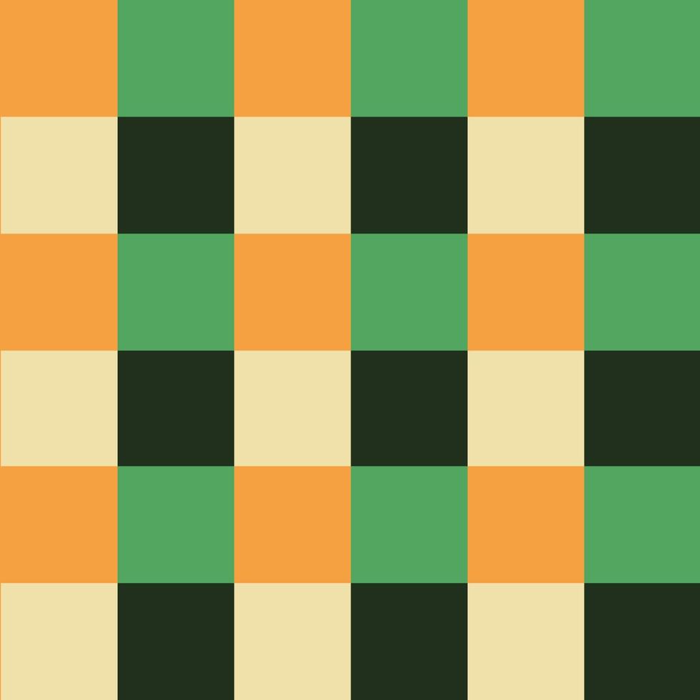 Orange Green Chess Board Background vector