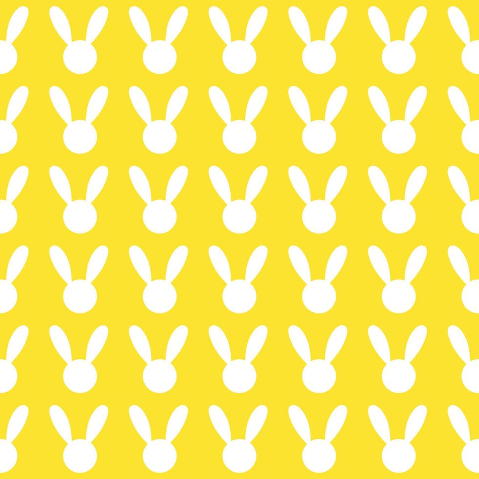 White Rabbit Yellow Background vector