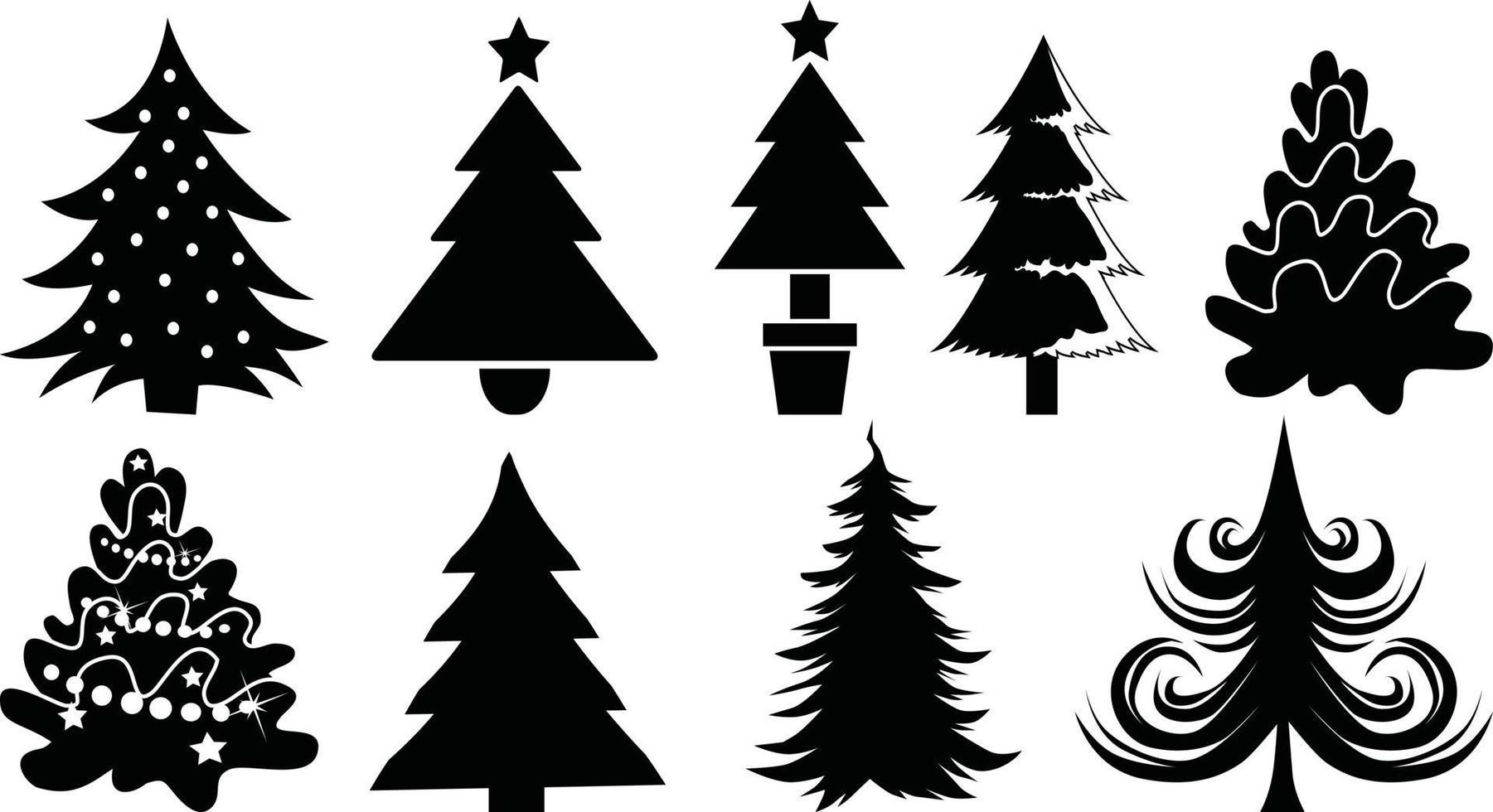 tree sketch set vector