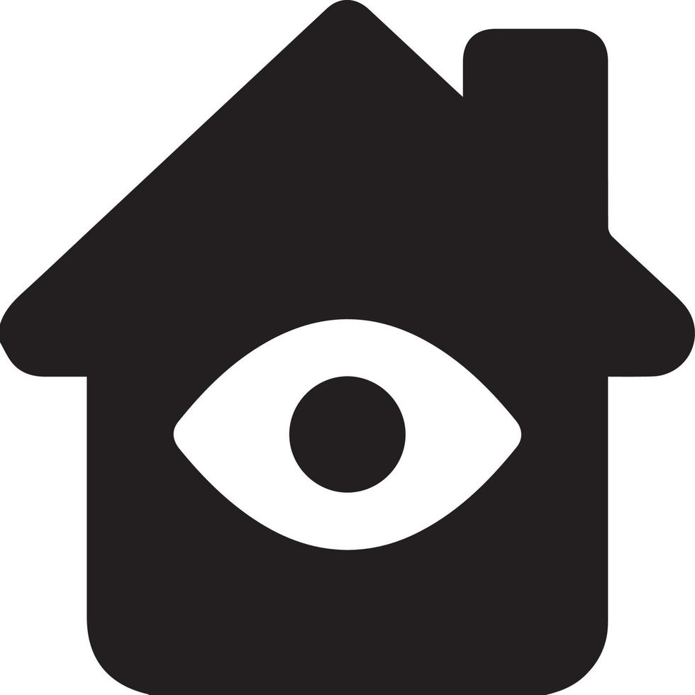 icono de ojo de casa vector