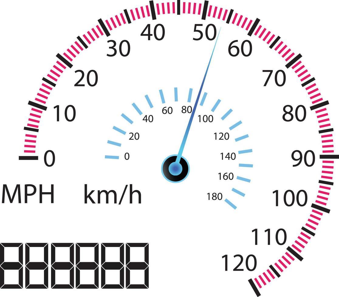 red speed meter design vector