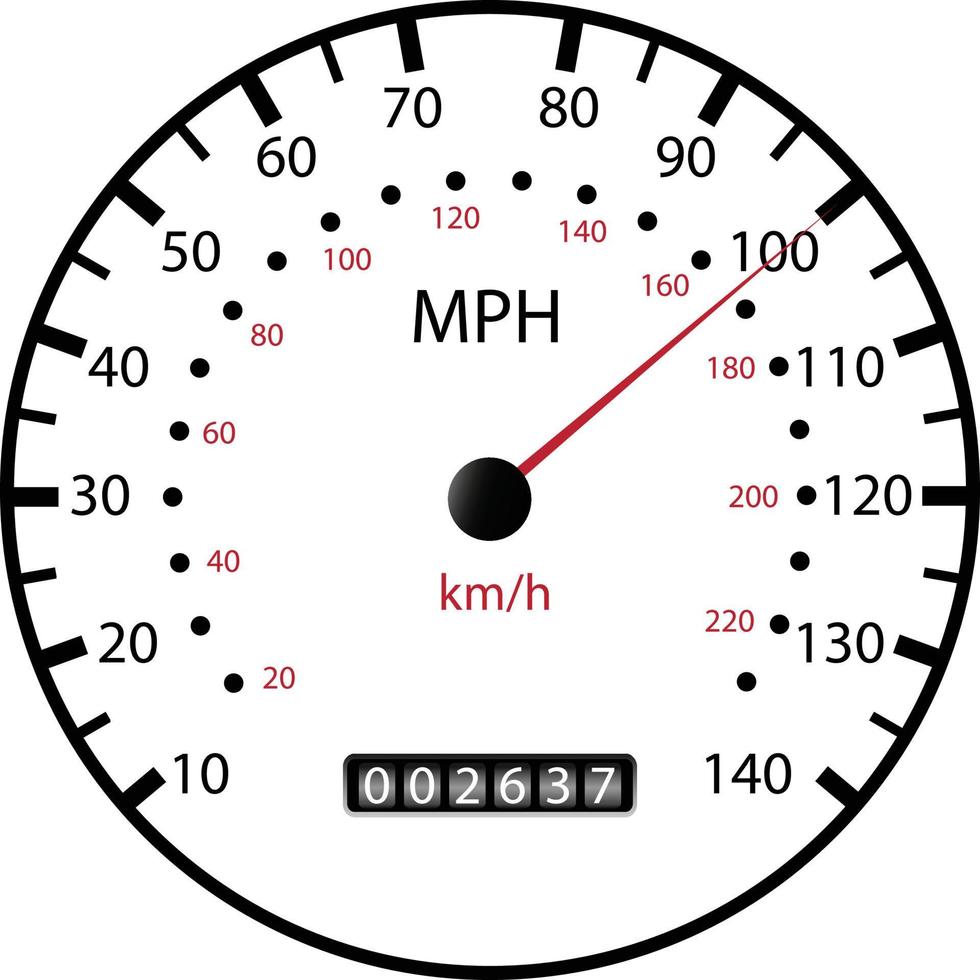 black speed meter design vector