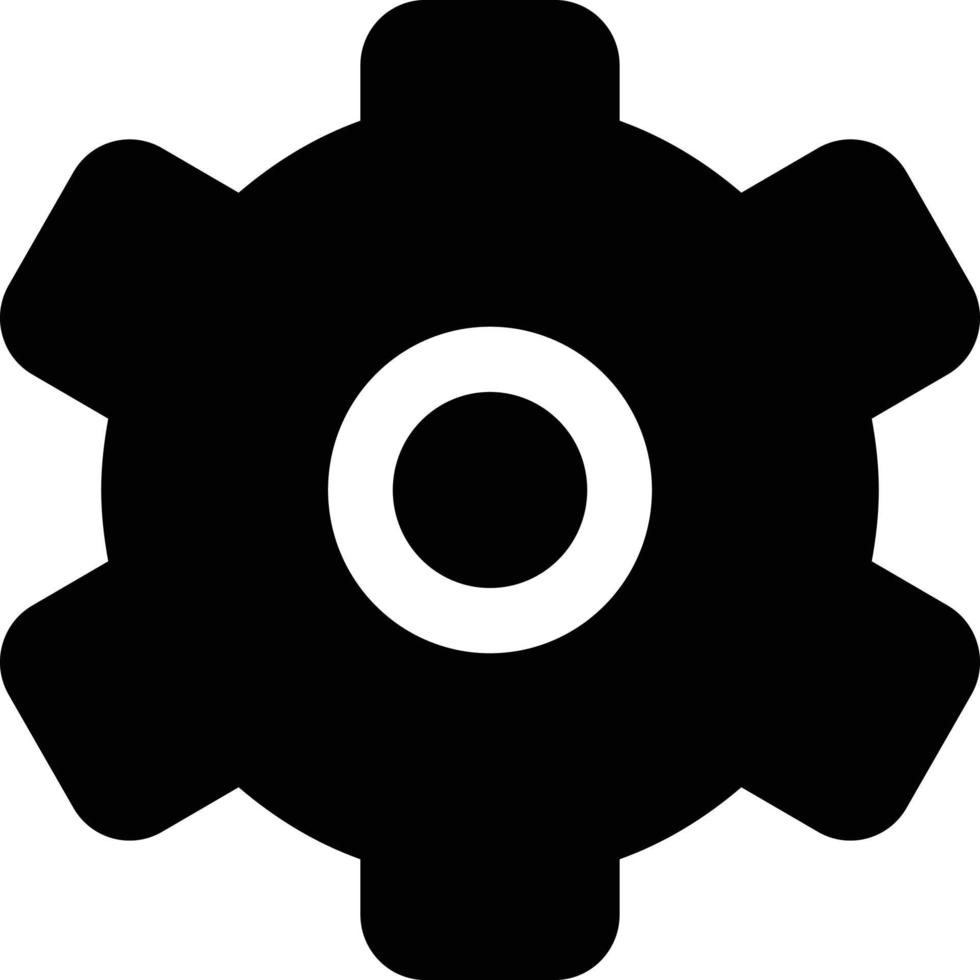 gear setting flat icon vector