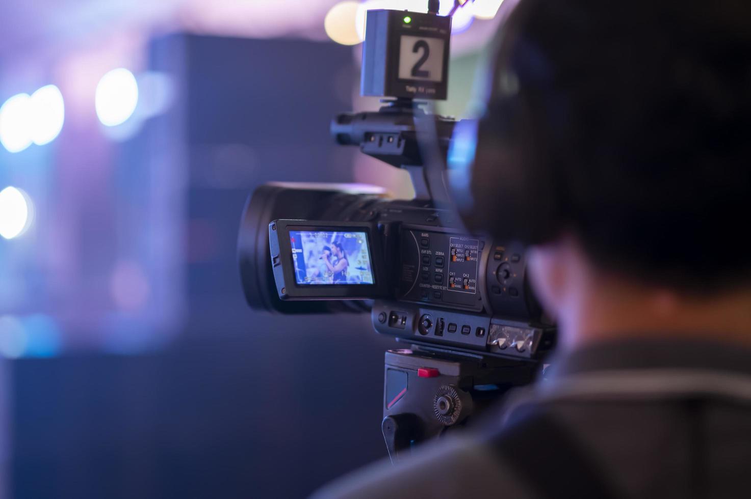 Journalists are recording meeting conference photo