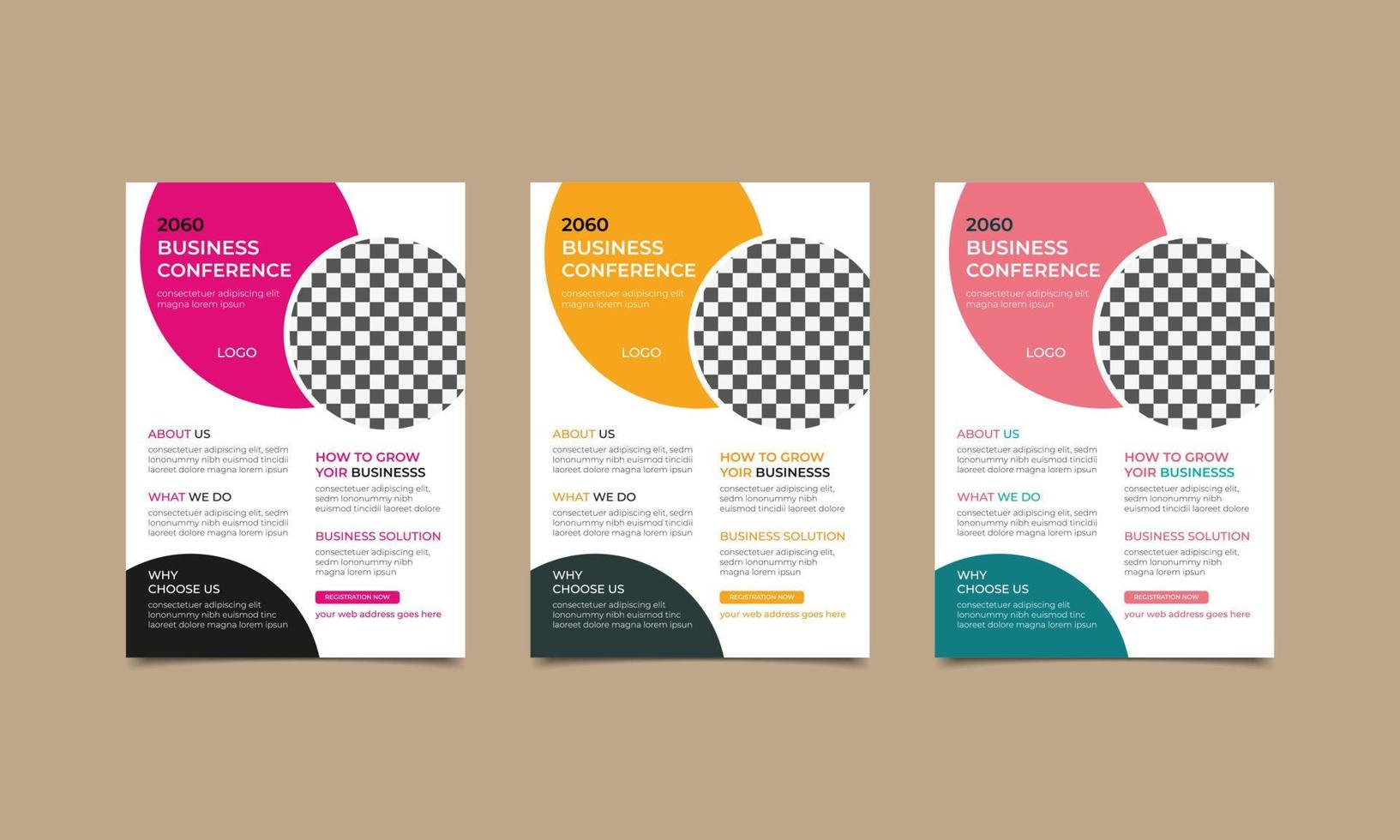 Creative flyer Template Design. Corporate Business Conference Flyer design Template. vector illustration.