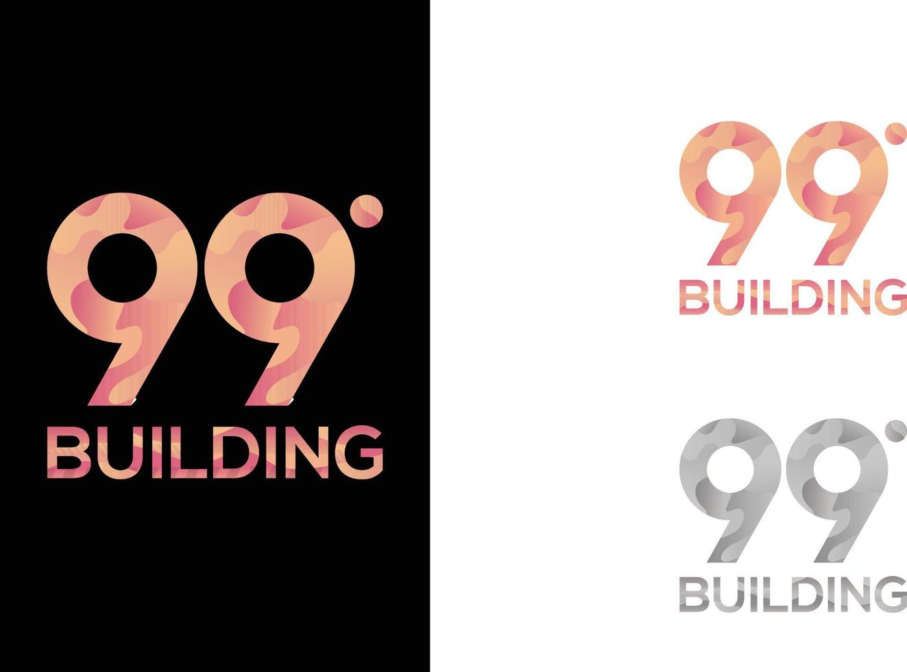 99 edificio contracción número vector corporativo creativo logo