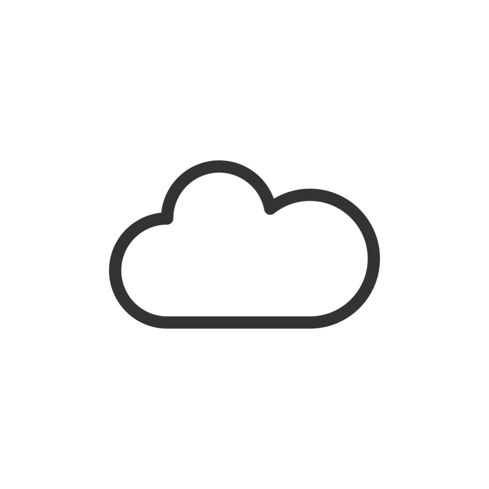 Cloud line icon isolated on white background. Vector eps10