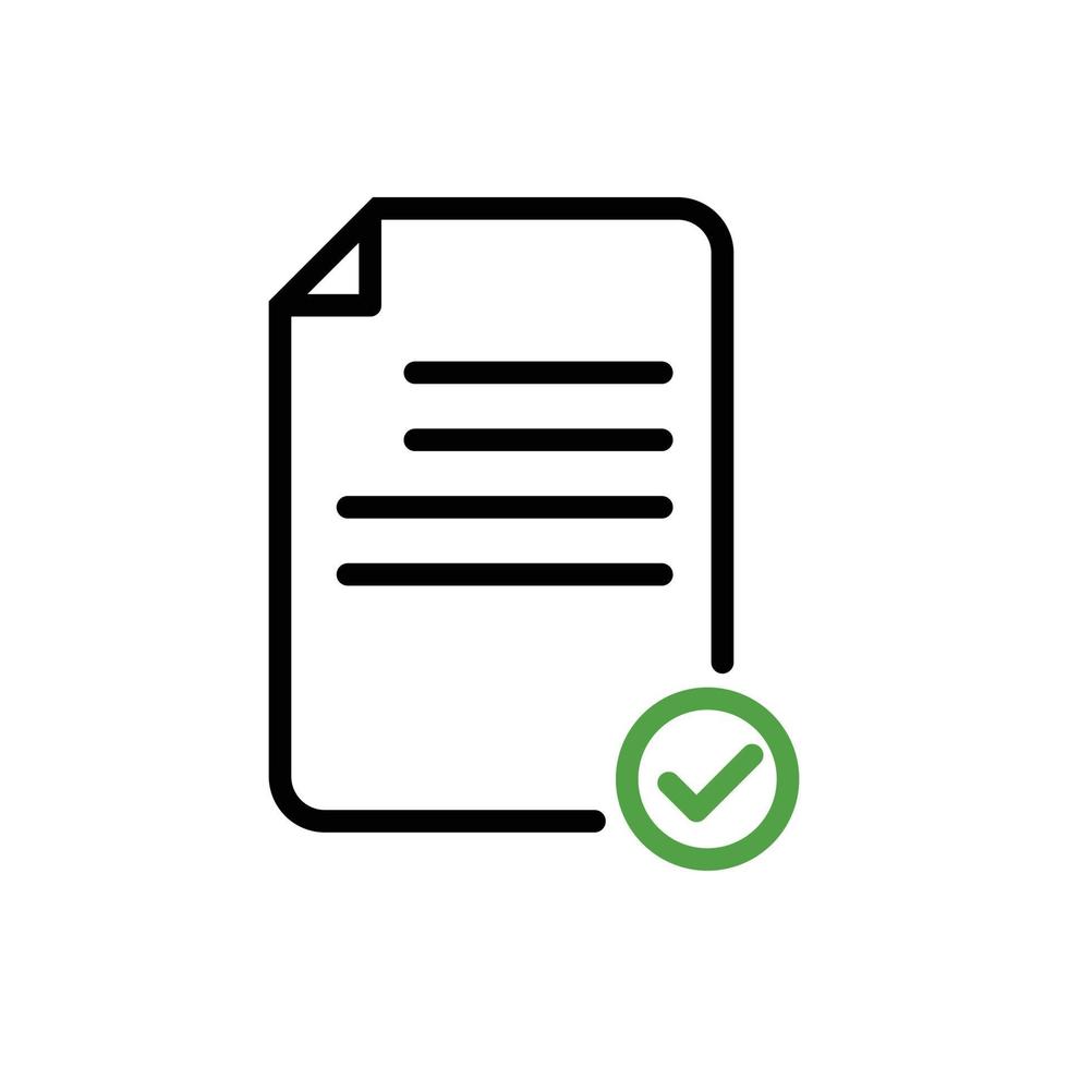 Single icon of document with check list icon. vector