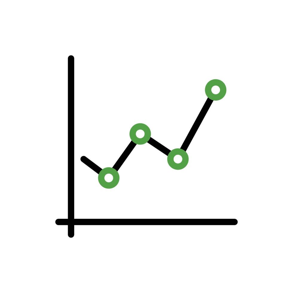 Single icon of line chart up. vector