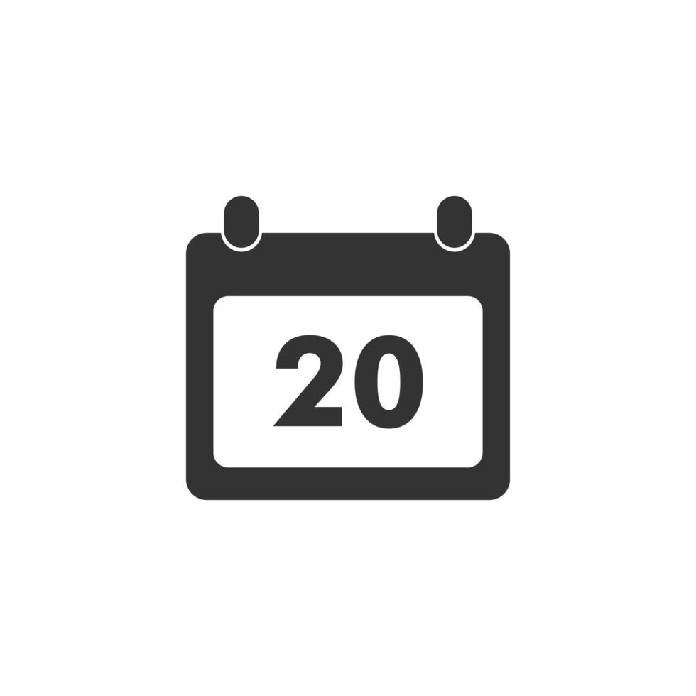 icono de calendario sólido vector