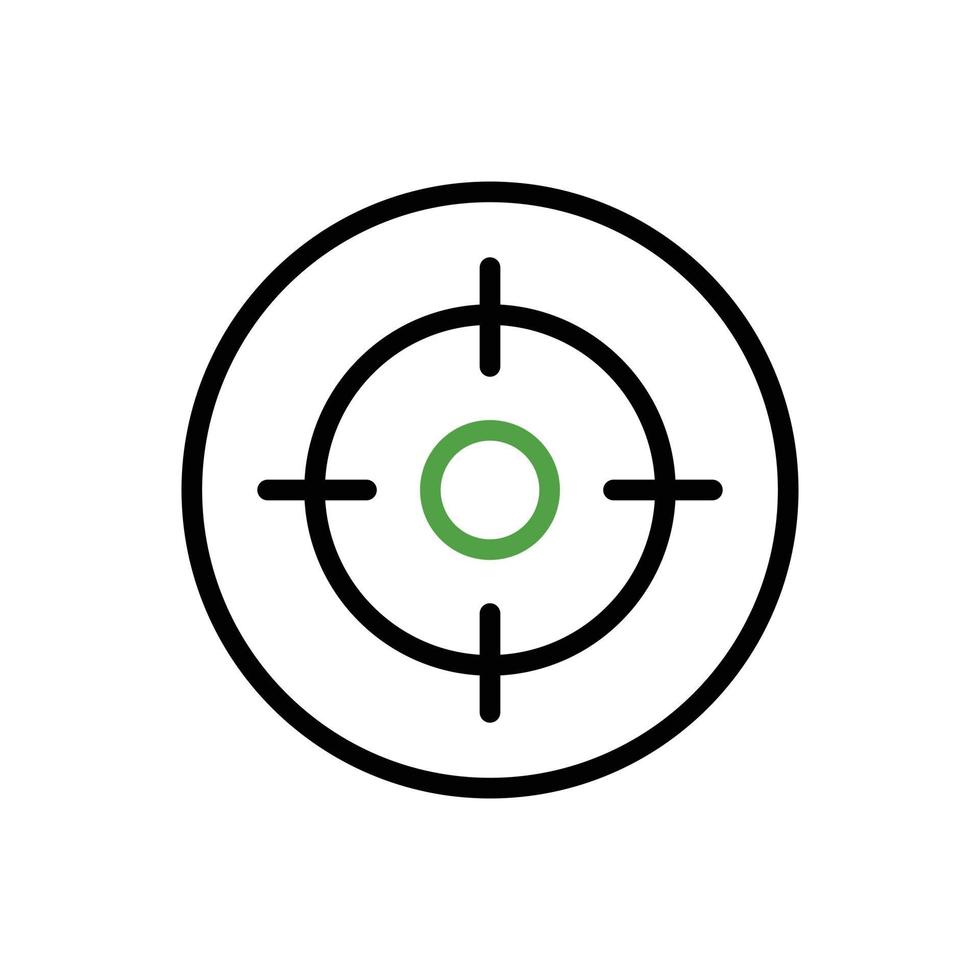 icono de objetivo único con estilo de línea. vector