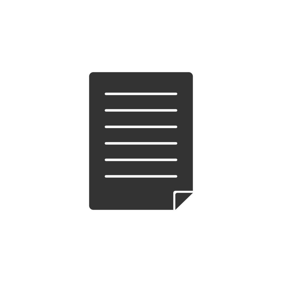 Document solid icon vector