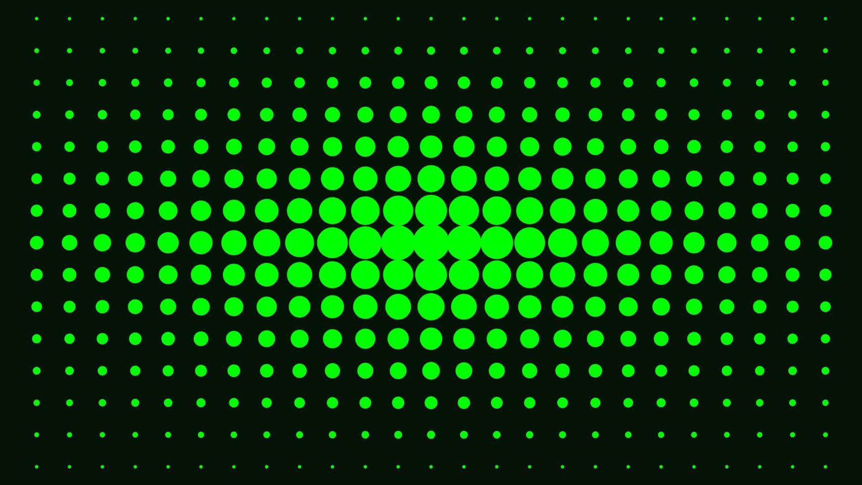 Green dots pattern halftones on dark gradient background. vector